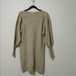 a new day Long Sleeve Beige Dress